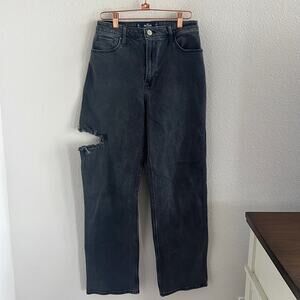 Hollister Ultra High Rise Dad Jeans Vintage Stretch Back Wash Leg Bite 5 | 27